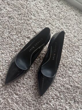 Gianni Bini Black Patent Pointed Toe Pumps - small heel